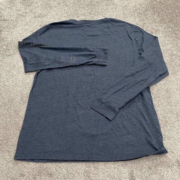 Disney Mickey Mouse Graphic T-Shirt Men Large Blue Long Sleeve Casual Tee - Picture 2 of 10